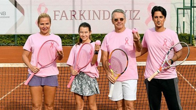 QNB Finansbank’tan meme kanseri farkındalığı tenis turnuvası