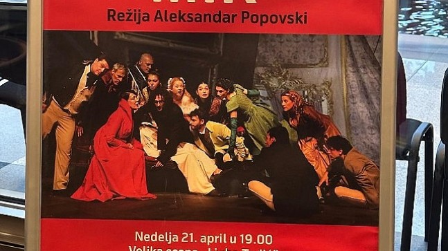 İstanbul Büyükşehir Belediyesi Şehir Tiyatroları, “Savaş ve Barış" adlı oyununu Belgrad seyircisiyle buluşturdu